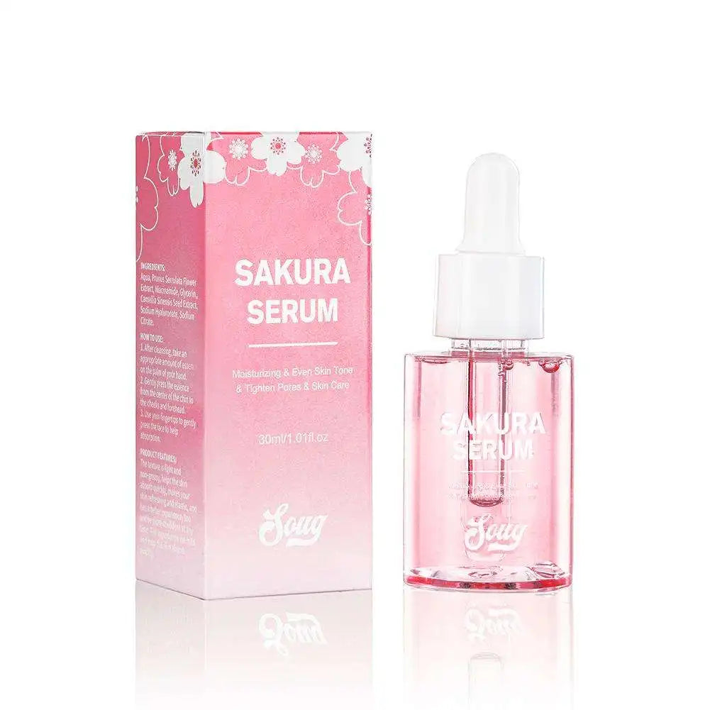 Niacinamide Sakura Serum Face Essence Deep Cleansing Moisturizing Dry Skin Shrink Pores Beauty Facial Skin Care Products 2/1Pcs