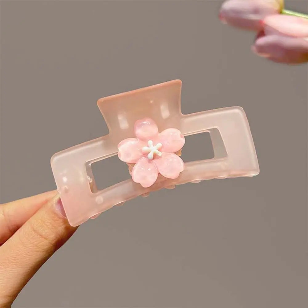Sakura Sakura Hairpin Sweet Cherry Blossom Hair Accessories Flower Hair Claw Pink Hair Ornaments Sweet Barrettes Women