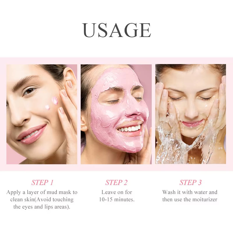 5Pcs  Japan Sakura Mud Face Mask anti Wrinkle Night Facial Packs Skin Clean Dark Circle Moisturize Anti-Aging for Facecare