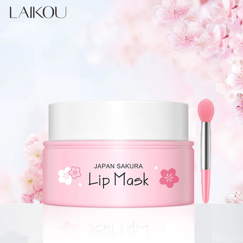 8G  Sakura Lip Sleeping Mask Hydrating Moisture Nutriousing Wrinkle Smoothing Dryness Lip Mask Korean Cosmetics Skin Care