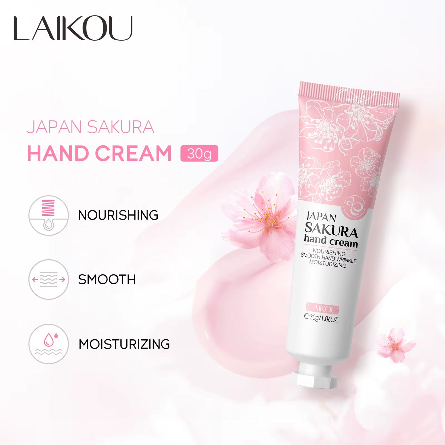 Japan Sakura Hand Cream Moisturizing Anti-Chapping Repair Soften Skin Tender Hand Cream Winter Nourishing Skin Care 30G