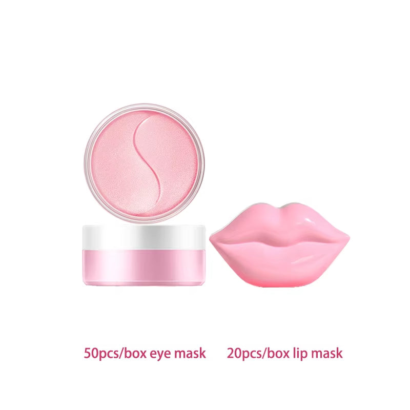 Sakura Facial Cleansing Skincare Set Whitening Moisturize Beauty Health Eye Mask Lip Mask Korean Facial Care Products Kit