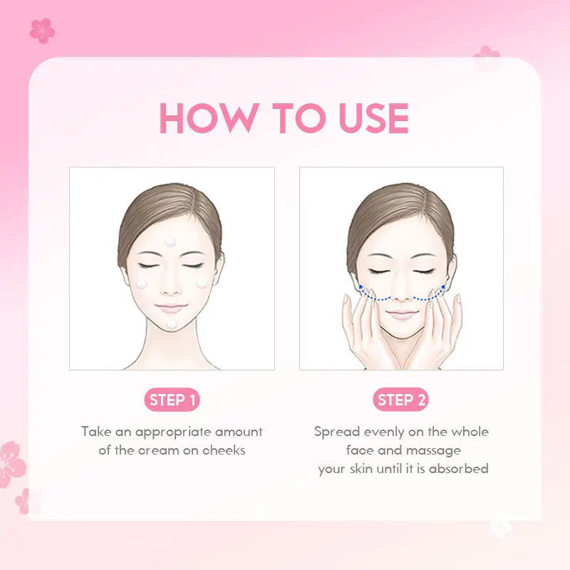 60G Japan Sakura Essence Cream Cherry Blossom Facial Cream Moisturizing Improving Dryness & Roughness Face Skin Care
