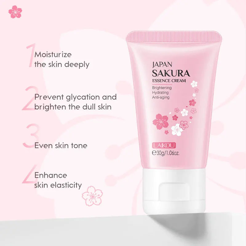 30G Japan Sakura Essence Face Cream Hydrate Moisturizing Cherry Blossom Refreshing Essence Facial Lotion Korean Skincare