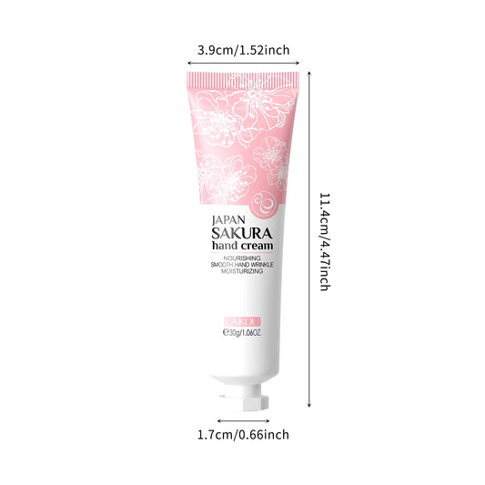 Japan Sakura Hand Cream Moisturizing Anti-Chapping Repair Soften Skin Tender Hand Cream Winter Nourishing Skin Care 30G