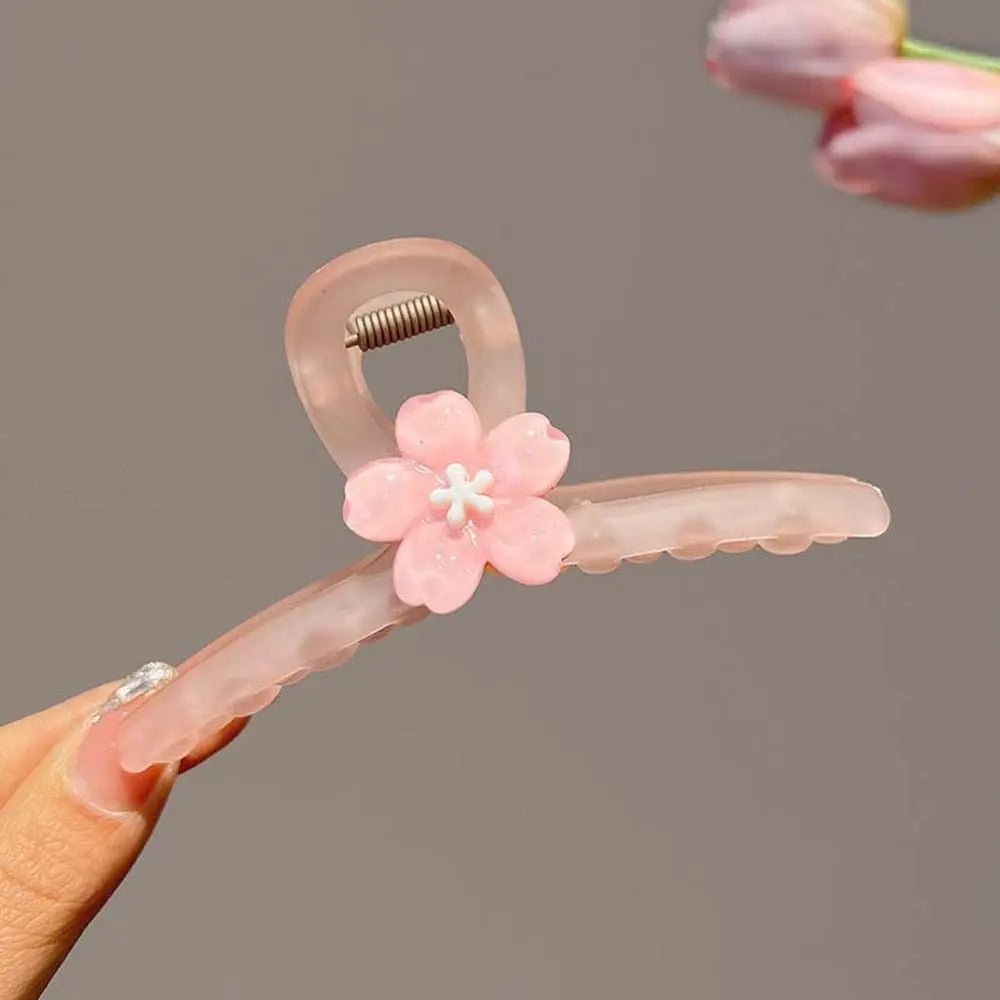Sakura Sakura Hairpin Sweet Cherry Blossom Hair Accessories Flower Hair Claw Pink Hair Ornaments Sweet Barrettes Women