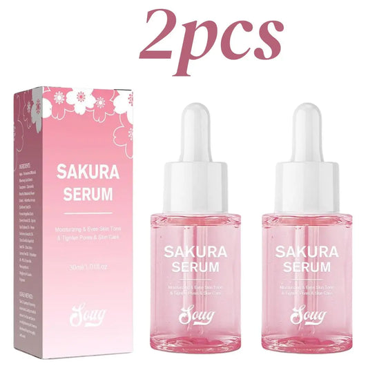 Niacinamide Sakura Serum Face Essence Deep Cleansing Moisturizing Dry Skin Shrink Pores Beauty Facial Skin Care Products 2/1Pcs