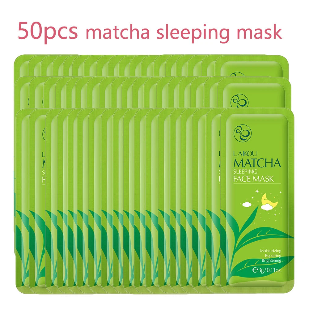 50Pcs  Sakura Moisturizing Sleeping Face Mask Night Repairing Facial Cream Packs Nourishing Hydrating Smooth Mask for Face