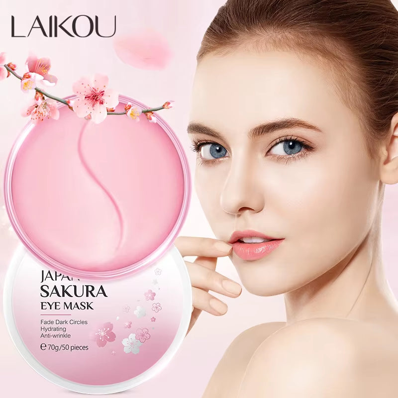 Sakura Facial Cleansing Skincare Set Whitening Moisturize Beauty Health Eye Mask Lip Mask Korean Facial Care Products Kit