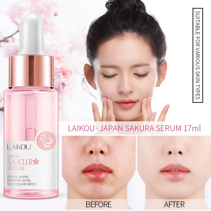 8Pcs Sakura Facial Skin Care Set Moisturizing Nourishing Serum Soothing Cream Repairing Lip Balm Hand Cream Beauty Makeup