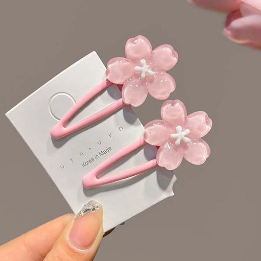 Sakura Sakura Hairpin Sweet Cherry Blossom Hair Accessories Flower Hair Claw Pink Hair Ornaments Sweet Barrettes Women