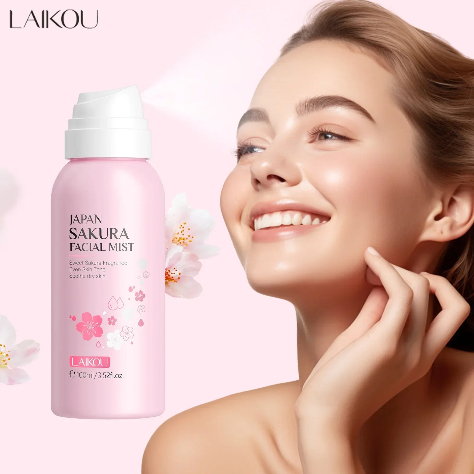 Sakura Toner Hydrating Moisturize Gentle Repair Brightening Skin Improve Glow Serum Toner Spray 100Ml