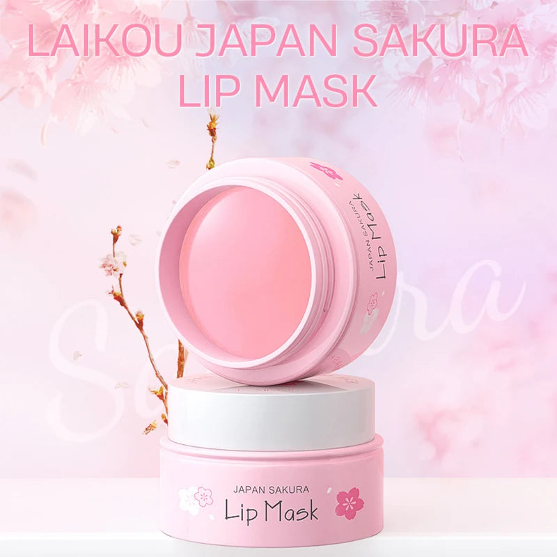 8G  Sakura Lip Sleeping Mask Hydrating Moisture Nutriousing Wrinkle Smoothing Dryness Lip Mask Korean Cosmetics Skin Care