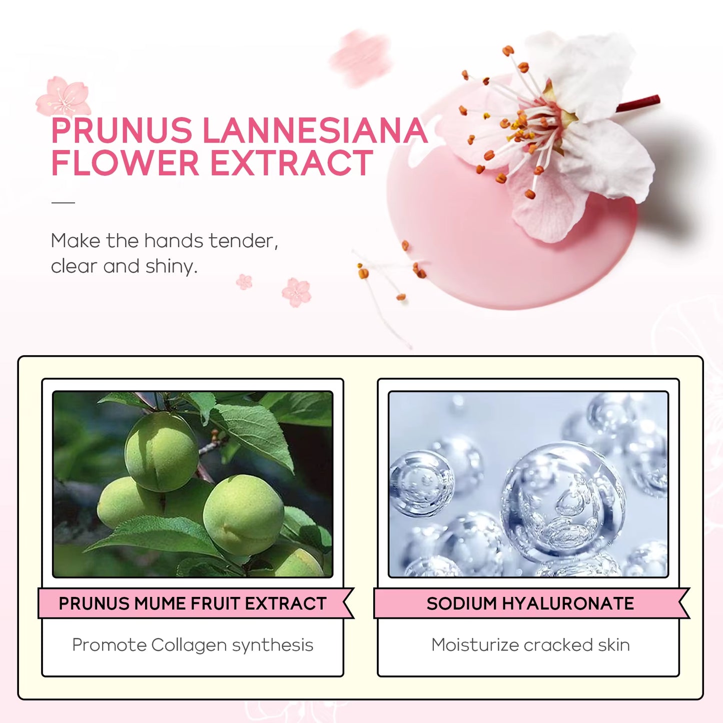Japan Sakura Hand Cream Moisturizing Anti-Chapping Repair Soften Skin Tender Hand Cream Winter Nourishing Skin Care 30G