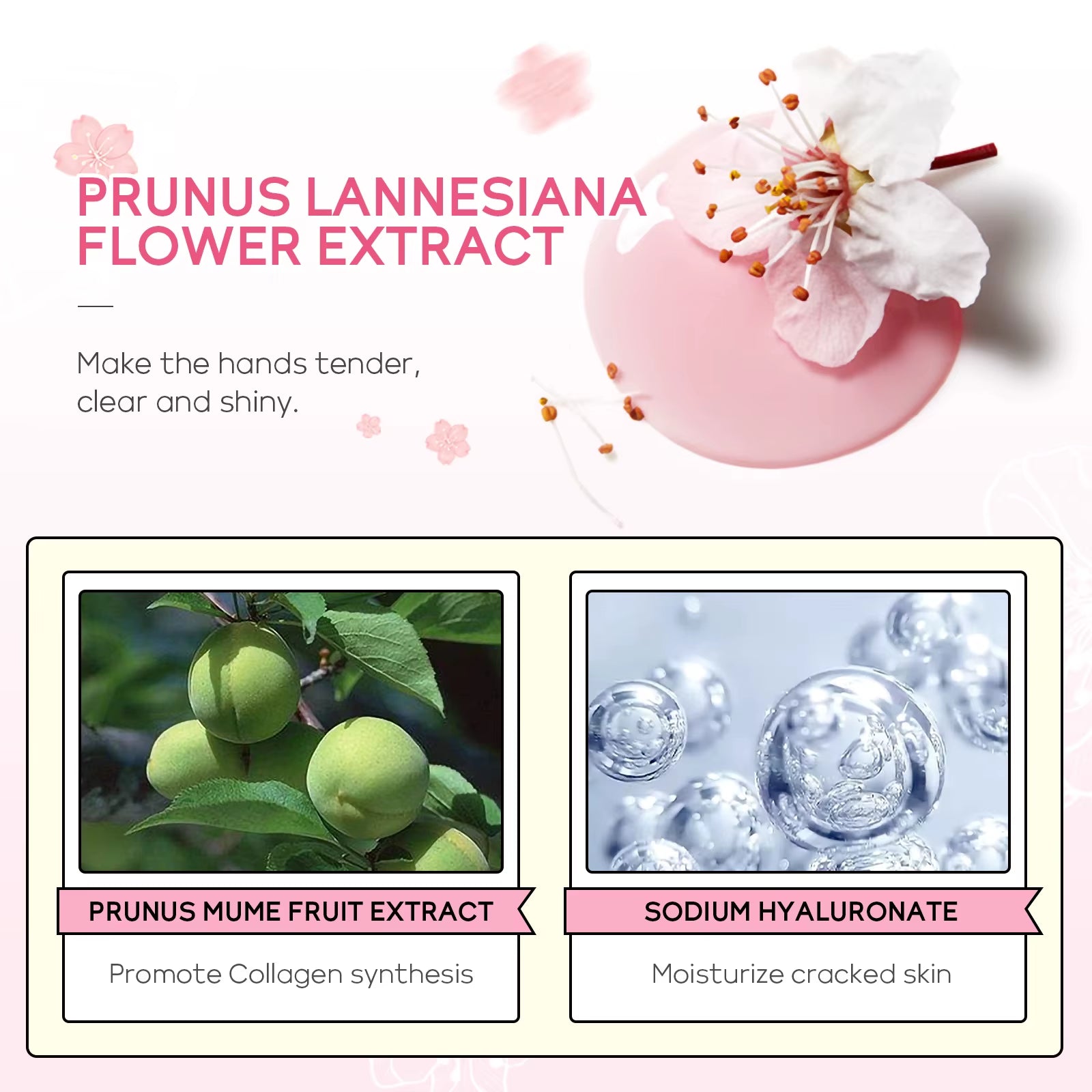 Japan Sakura Hand Cream Moisturizing Anti-Chapping Repair Soften Skin Tender Hand Cream Winter Nourishing Skin Care 30G