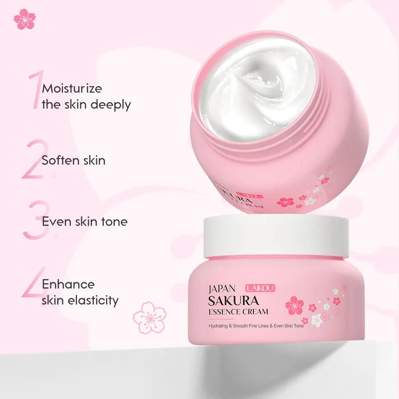 60G Japan Sakura Essence Cream Cherry Blossom Facial Cream Moisturizing Improving Dryness & Roughness Face Skin Care
